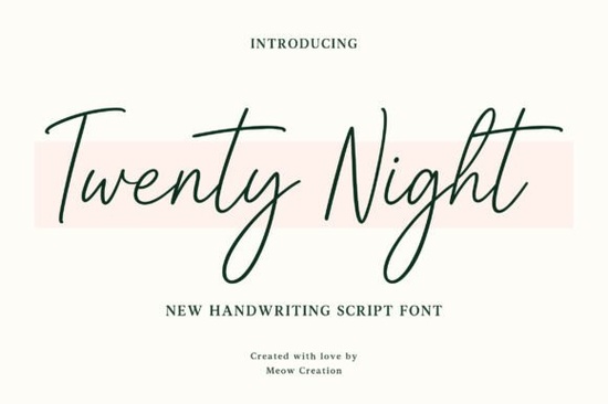 Twenty Night Font